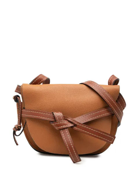 Loewe Pre-Owned 2018 Small Leather Gate crossbody bag Brown TZW4A9BO623ACV86