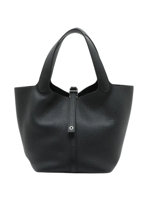 Hermès Pre-Owned 2025 Clemence Picotin Lock 22 handbag Black JWD9H7BBP2XY733H