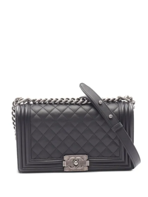 CHANEL Pre-Owned 2018 Boy diamond-quilted cross body bag Black 109398725248341