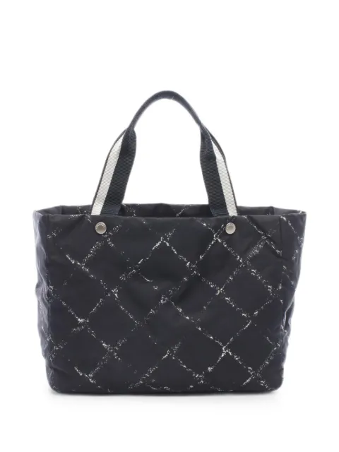 CHANEL Pre-Owned 1997-1999 Old Travel Line tote bag Black 10945935731412
