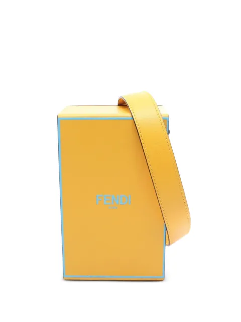 Fendi Pre-Owned 2010s Box leather shoulder bag Yellow 1093491