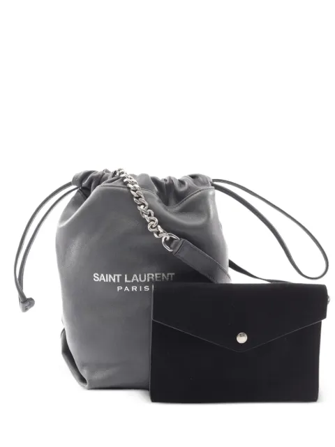 Saint Laurent Pre-Owned 2000s small Teddy bucket bag Grey 1093015