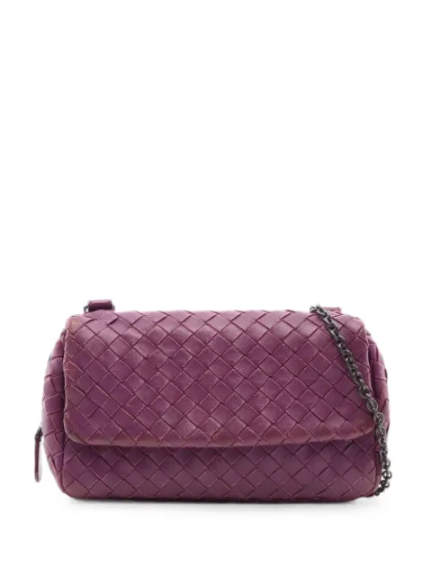 Bottega Veneta Pre-Owned 2000s Intrecciato chain-strap shoulder bag Purple 1094738