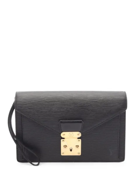Louis Vuitton Pre-Owned 2002 Pochette Sellier Dragonne Epi-leather clutch bag Black 1093998VI0032