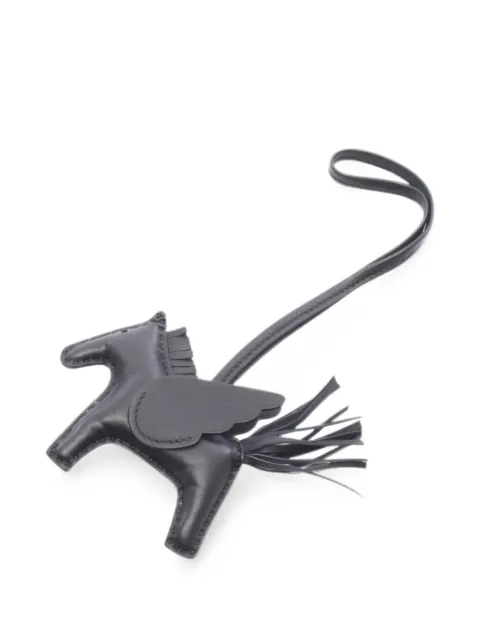 Hermès Pre-Owned 2025 PM Rodeo Pegasus leather bag charm Black 1093507K