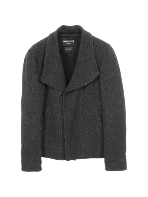 Emporio Armani Pre-Owned Matt Line zip-up jacket Grey 1065614