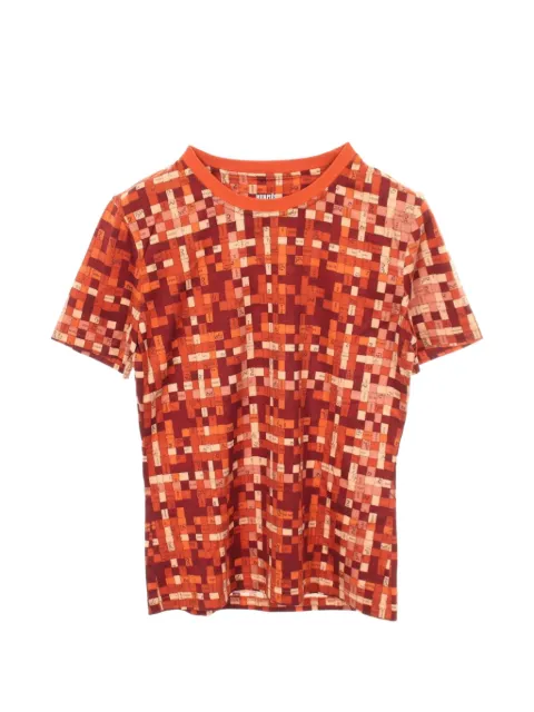 Hermès Pre-Owned 2010s Bolduc au Carre T-shirt Orange 1090069