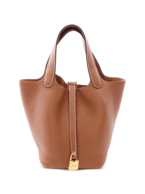 Hermès Pre-Owned 2023 PM Picotin Lock bucket bag Brown 1092208B