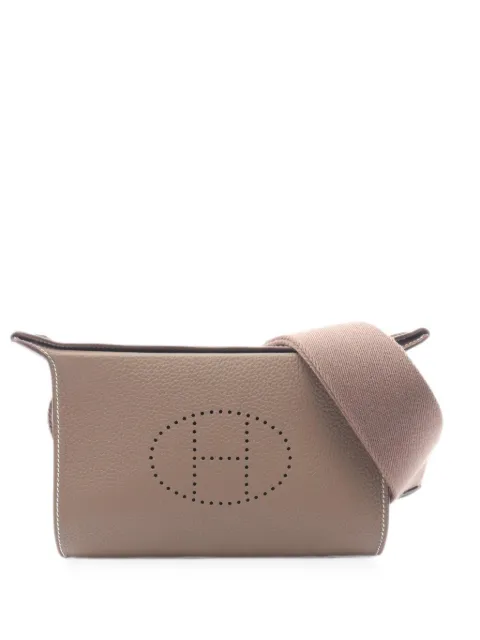 Hermès Pre-Owned Videpoches Togo-leather cross body bag Grey 1094043W