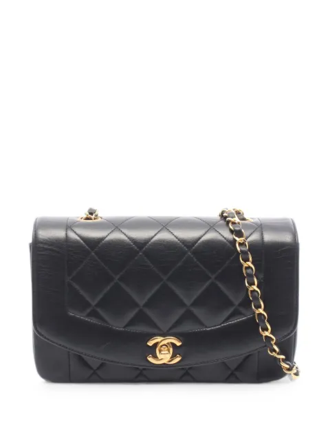 CHANEL Pre-Owned 1996-1997 Diana Matelassé shoulder bag Black 10929174350916