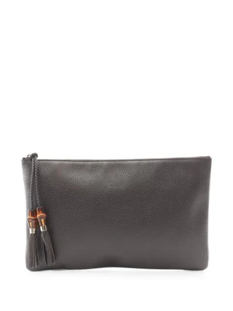 Gucci Pre-Owned 2010s Bamboo tassel clutch bag Brown 1092955