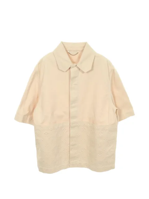 Louis Vuitton Pre-Owned 2010s Monogram-embossed shirt Neutrals 1092591