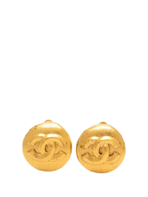 CHANEL Pre-Owned 1996 CC Gold Plated Round Clip On Earrings costume earrings Gold COGJBXQ8LPJCGWJ1
