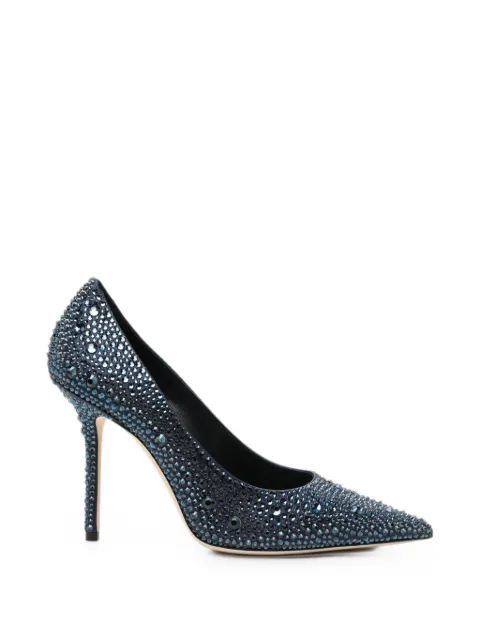 Jimmy Choo Love crystal-embellished pumps Blue LOVE100SWQ
