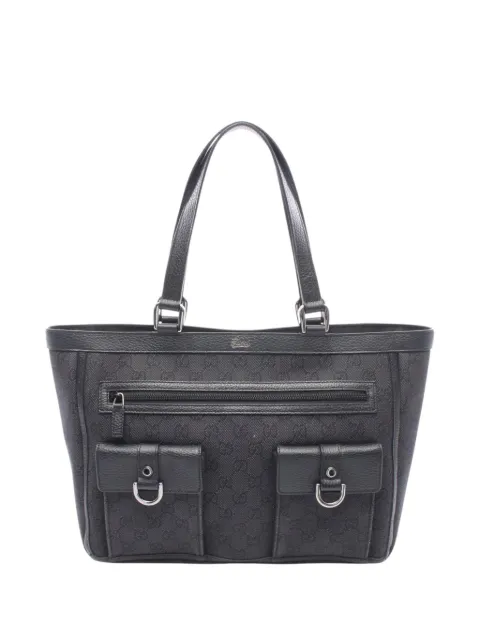 Gucci Pre-Owned 2016-2026 GG Canvas Abbey D Ring Pocket tote bag Black HD59AX8MQ0TRIARM