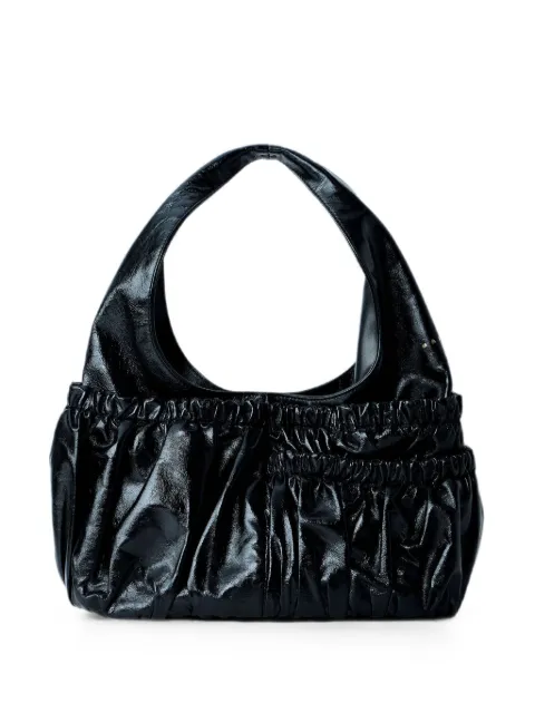 Marni gathered leather tote bag Black SBMP0294U0P9294