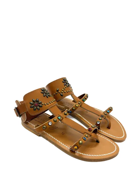 Htc Los Angeles x Kjacques Caravelle studded sandals Brown 26SHTSC022