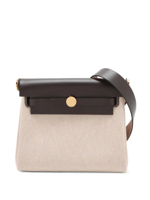 Hermès Pre-Owned 2025 Military Toile and Vache Hunter Herbag Zip 20 crossbody bag Grey 9YJ9NYUSAZGPK1CW