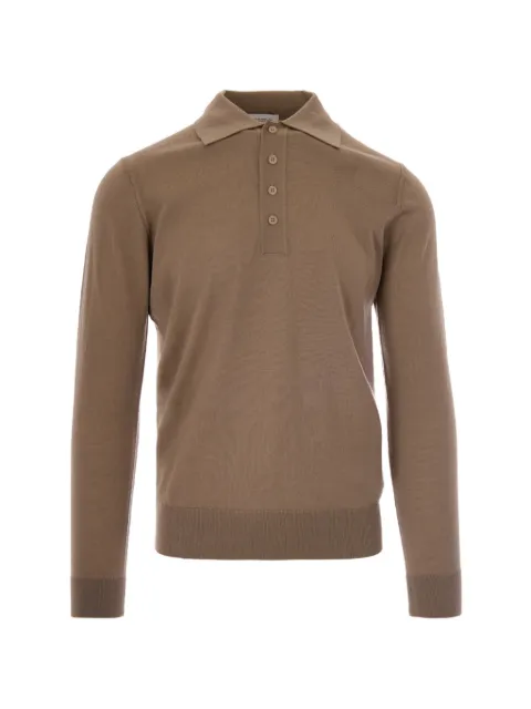 Paolo Pecora long-sleeve polo shirt Brown A010F0011193