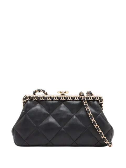 CHANEL Pre-Owned 2021-2026 CC Quilted Lambskin Frame Chain Bag crossbody bag Black W6PZTDVKKJKU5P6P