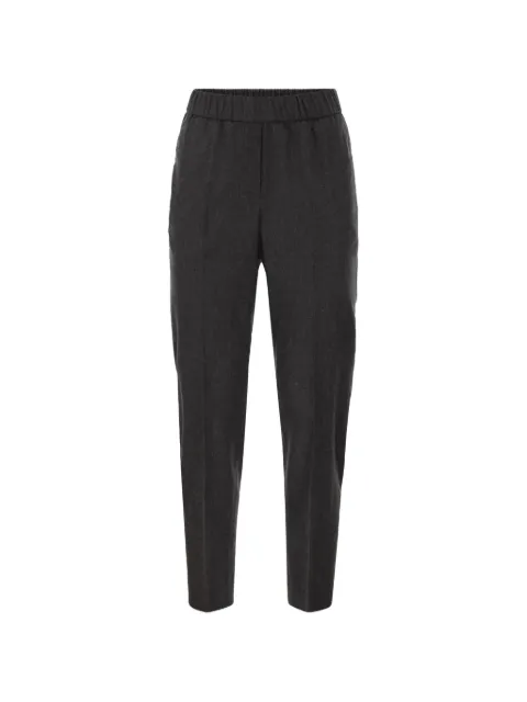 Peserico tapered elasticated-waistband trousers Grey A04572Z03358973