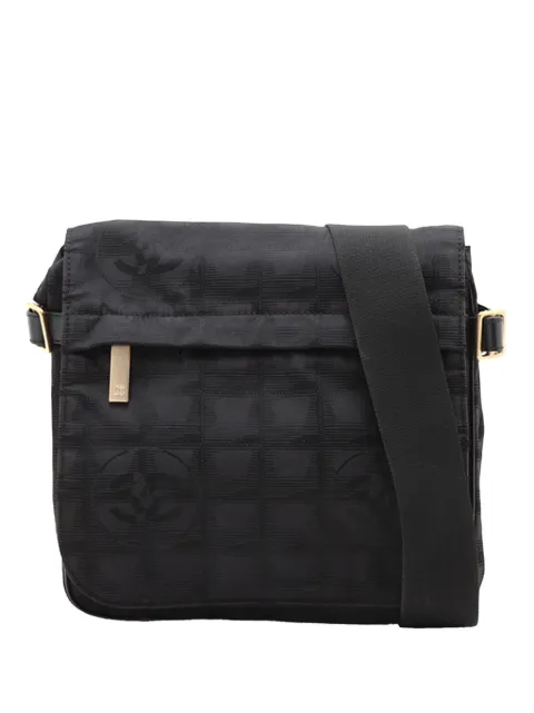 CHANEL Pre-Owned 2005-2006 New Travel Line Nylon Messenger Bag crossbody bag Black LRJB97RXO96C2VJR