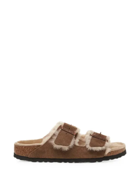 Birkenstock Arizona shearling-lined buckle-fastening sandals Brown 1033169