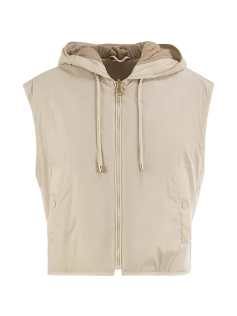 Weekend Max Mara reversible water-repellent canvas padded gilet - Ivory Neutrals 2625296011600004