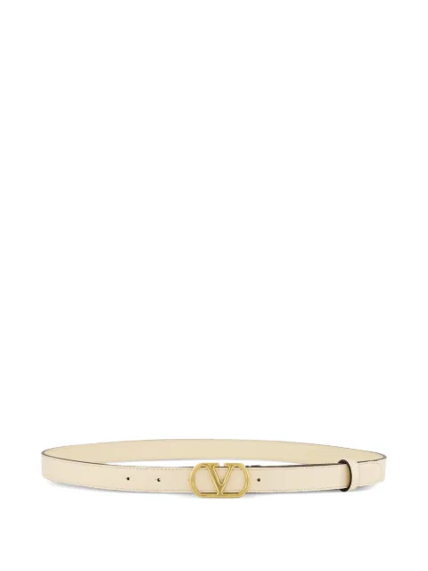 Valentino Garavani VLogo Signature leather belt Neutrals WT0SM7ZDM