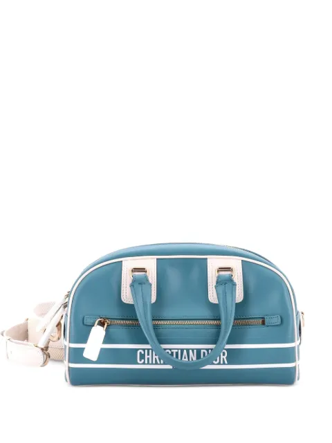 Christian Dior Pre-Owned Vibe Zip Bowling Bag Leather Small handbag Blue V7IC6Y0Z26ZIMYEJ