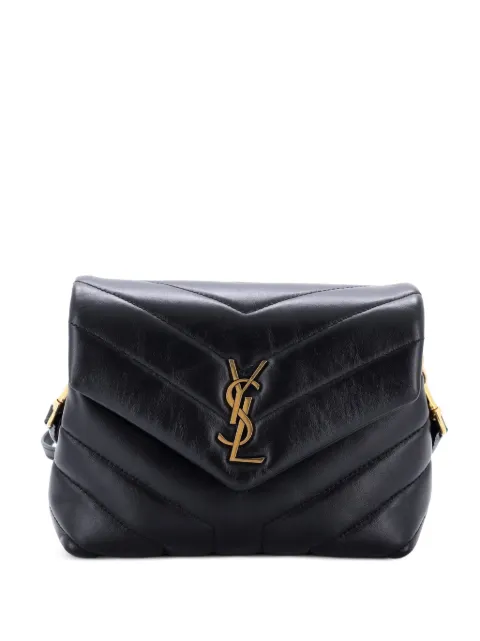 Saint Laurent Pre-Owned Loulou Shoulder Bag Matelasse Chevron Leather Toy crossbody bag Black V6W7133M3FH306FR