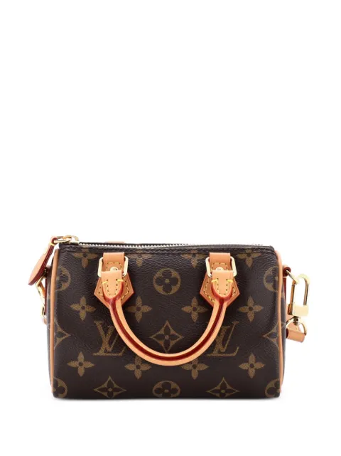 Louis Vuitton Pre-Owned Speedy Bandouliere NM Bag Monogram Canvas Nano crossbody bag Brown EOJ56CVOSBRT02JN
