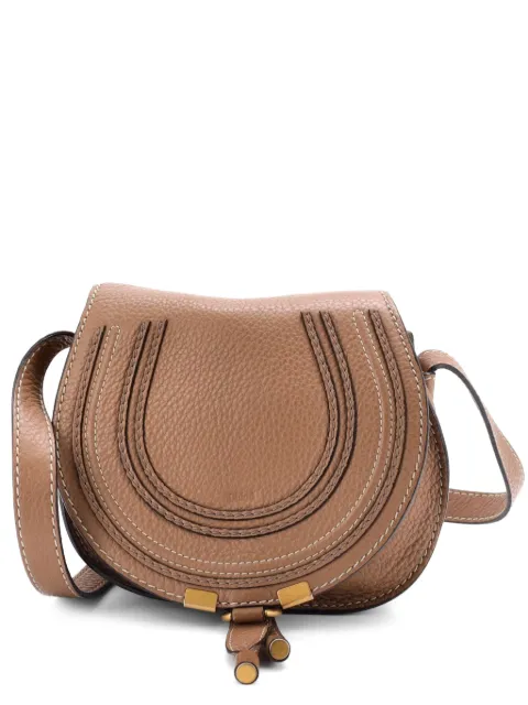 Chloé Pre-Owned Marcie Leather Mini crossbody bag Brown PDSKEINR3SZ526QA