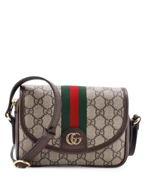 Gucci Pre-Owned Ophidia Flap Shoulder Bag GG Coated Canvas Mini crossbody bag Brown D27Q23D88A3IEPDF