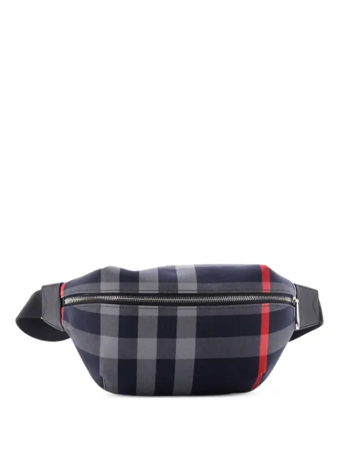 Burberry Pre-Owned Sonny House Check Canvas belt bag Blue ONAI6AGN71Q6W0MN