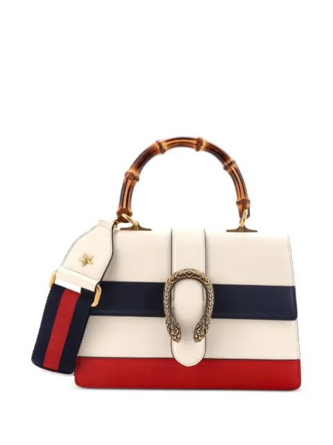 Gucci Pre-Owned Dionysus Bamboo Top Handle Bag Colorblock Leather Medium satchel Neutrals M6MUVLXBO7R89LYH