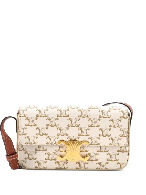 Celine Pre-Owned Triomphe East-West Triomphe Coated Canvas shoulder bag White Y1SMH7QQ3VUBM4KY