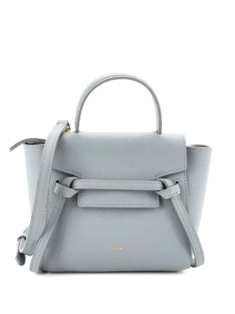 Celine Pre-Owned Belt Bag Textured Leather Pico shoulder bag Blue XYNA6GX04ADEX2GD