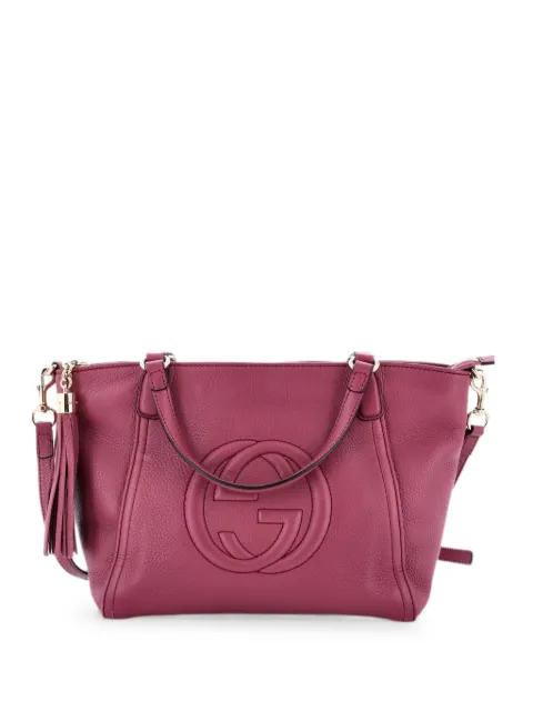 Gucci Pre-Owned Soho Convertible Top Handle Bag Leather Small satchel Pink KA1DX6PHUAXVRGUY