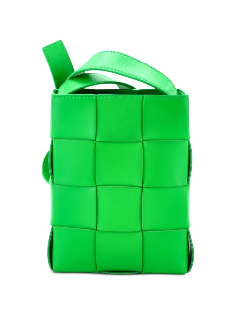 Bottega Veneta Pre-Owned Cassette Phone Holder Maxi Intrecciato Leather crossbody bag Green JO32360GDP2TPTWI