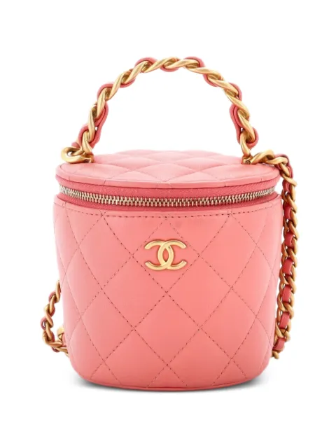 CHANEL Pre-Owned Afternoon Tea Vanity Bucket Bag Quilted Lambskin Mini satchel Pink 6C43CFL0N2Z0XBJM
