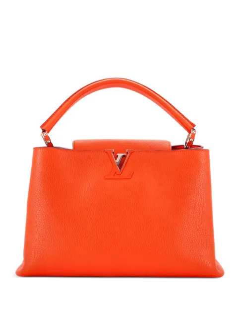 Louis Vuitton Pre-Owned Capucines Bag Leather GM satchel Orange 1LO49XEFCA8K1I55