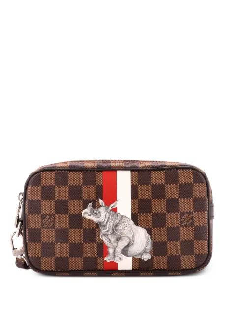 Louis Vuitton Pre-Owned Pochette Volga Limited Edition Chapman Savane Damier clutch bag Brown 9V8NM9UF7508R46V
