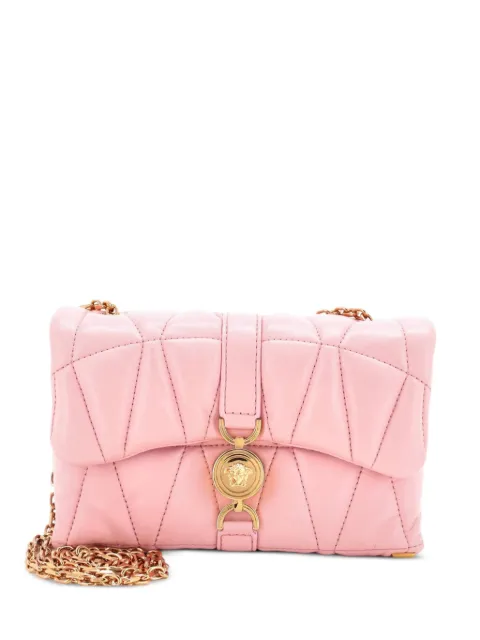 Versace Pre-Owned Kleio Shoulder Bag Quilted Leather Mini crossbody bag Pink KO1J06VTXNN55F9P