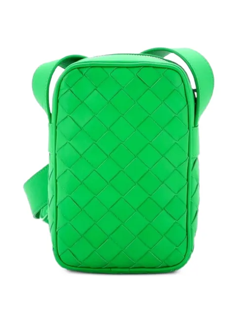 Bottega Veneta Pre-Owned Zipped Phone Intrecciato Nappa crossbody bag Green JS9VGY2CKNISZFY7