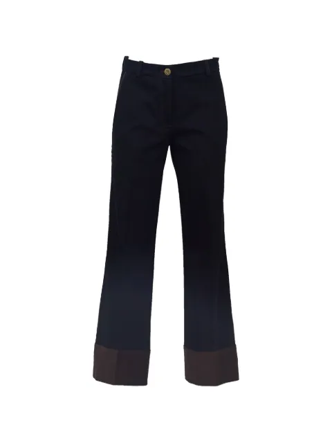 QL2 Melody contrast-panel trousers Blue 715165