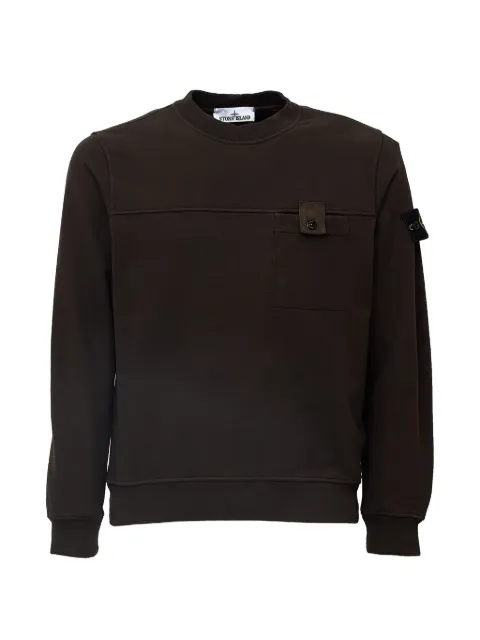 Stone Island button-pocket logo-patch sweater Grey L2S156100038S0A20