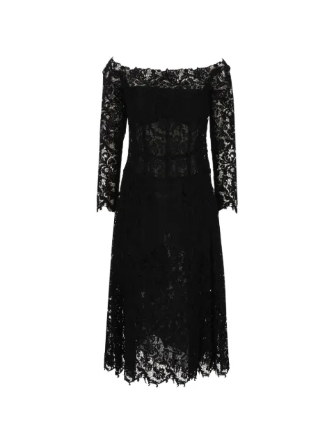 FENDI black macramé lace dress Black FDD662B1U2