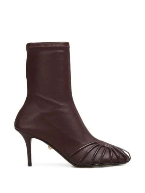 Alevì Karen fan-detail ankle boots Brown L26S7005N1044301KAREN75HFROGERNAPPASTRETCH
