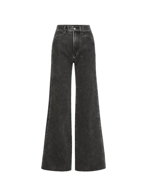 Veronica Beard Grant stud-embellished wide-leg jeans Grey J2607D450008T1
